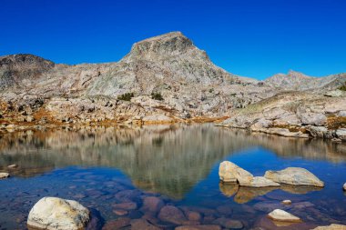 Hike in Wind River Range in Wyoming, USA. Summer season.
