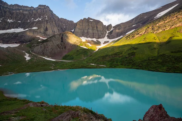 Pintorescos Picos Rocosos Del Parque Nacional Glaciar Montana Hermosos Paisajes — Foto de Stock