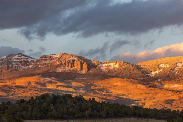 Zimna Późna Jesień Kolorado Stany Zjednoczone Sezon Jesienny — Zdjęcie stockowe