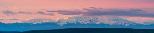 Sunrise Clouds Mountain Peak Wrangell Elias National Park Preserve Alaska — Stock fotografie