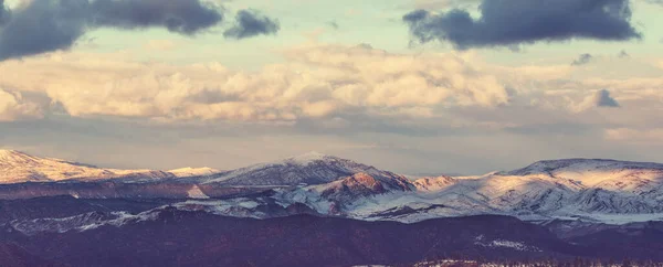 Заснеженные Горы Зимний Сезон — стоковое фото