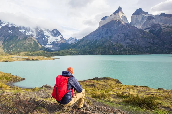 Wandelen Patagonische Bergen Argentinië — Stockfoto