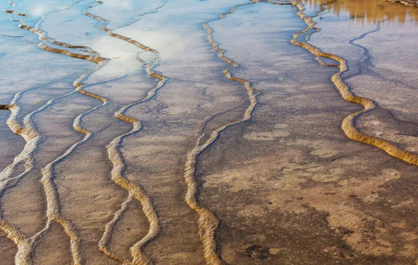 Inspirující Přírodní Pozadí Bazény Gejzíry Yellowstone National Park Usa — Stock fotografie