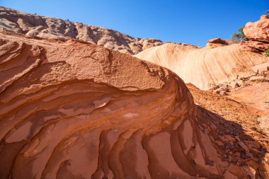 Utah, ABD 'de kumtaşı oluşumları. Güzel Alışılmadık manzaralar.