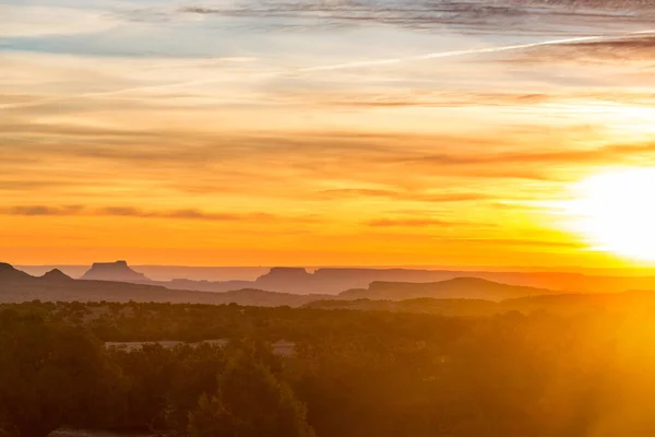 Schöne Landschaften Der Amerikanischen Wüste Usa Sonnenaufgangsszene — Stockfoto