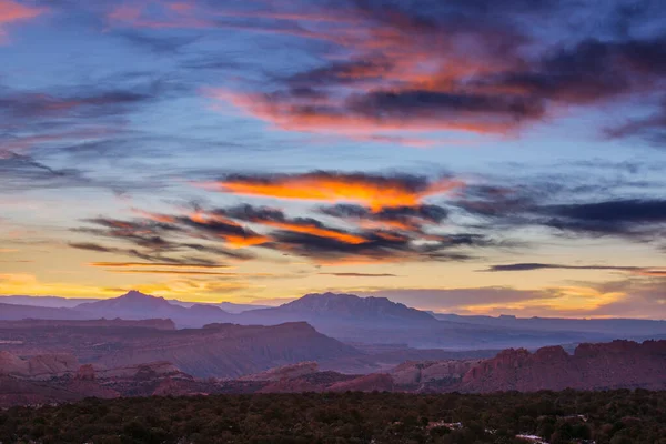 Schöne Landschaften Der Amerikanischen Wüste Usa Sonnenaufgangsszene — Stockfoto