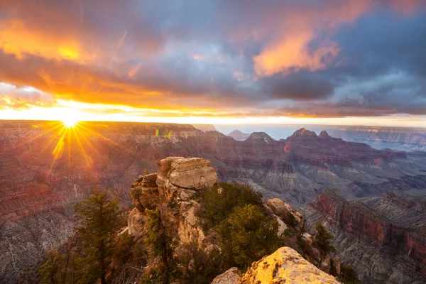 Malebná Krajina Grand Canyonu Arizona Usa Krásné Přírodní Pozadí Východ — Stock fotografie