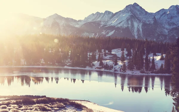 Hideg Ősz Coloradóban Egyesült Államokban Őszi Szezon Gyönyörű Természeti Tájak — Stock Fotó
