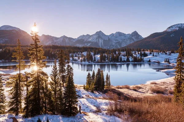 Koude Late Herfst Colorado Verenigde Staten Herfstseizoen Prachtige Natuurlandschappen — Stockfoto
