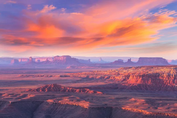 Monument Valley Landskap Vid Soluppgången Utah Usa — Stockfoto