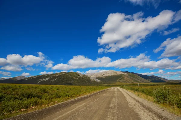 Estrada Panorâmica Alasca Eua Nuvens Visão Dramáticas — Fotografia de Stock