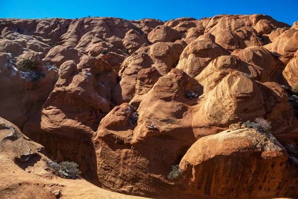 Formaciones Arenisca Amarilla Utah Hermosos Paisajes Inusuales —  Fotos de Stock