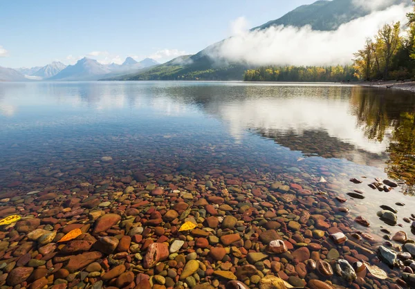 Picturesque Rocky Peaks Glacier National Park Montana Usa Autumn Season — Stock Photo, Image