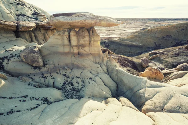 Ongebruikelijke Woestijnlandschappen Bisti Badlands Zin Wildernis Gebied New Mexico Verenigde — Stockfoto