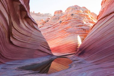The Wave, Arizona, Vermillion Cliffs, Paria Canyon State Park, ABD. İnanılmaz doğal bir geçmiş.