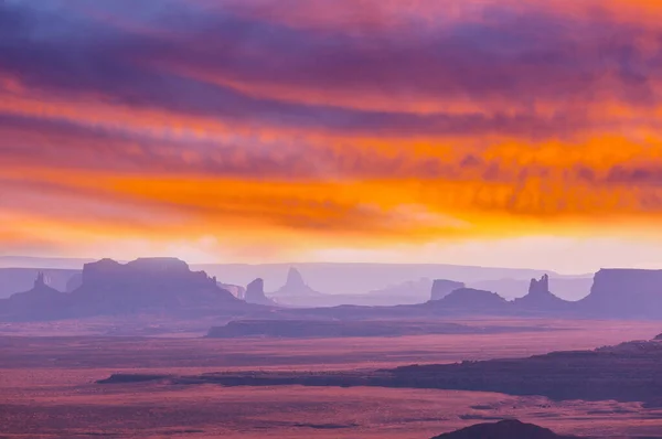 Пейзажи Долины Монументов Восходе Солнца Юта Сша — стоковое фото