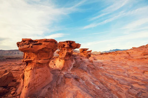 นแลนด ใกล Mesquite Nevada สหร ฐอเมร — ภาพถ่ายสต็อก