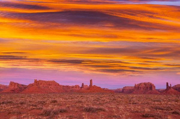 Valley Gods Rock Formation Monument Valley Sunrise — Stock Photo, Image