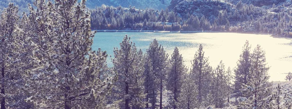 Lugn Sjö Vintersäsongen Sierra Nevada Kalifornien Usa — Stockfoto