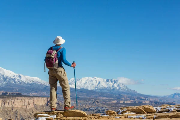Escursione Sulle Montagne Dello Utah Escursioni Paesaggi Naturali Insoliti Forme — Foto Stock