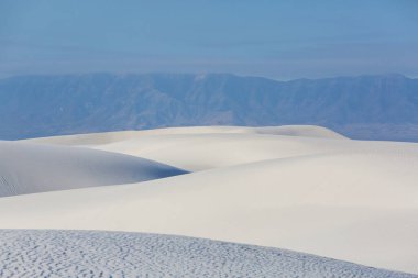 New Mexico, ABD 'deki White Sands Kumulları' ndaki alışılmadık doğal manzaralar.