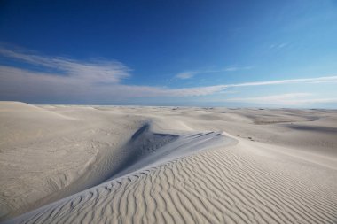 New Mexico, ABD 'deki White Sands Kumulları' ndaki alışılmadık doğal manzaralar.