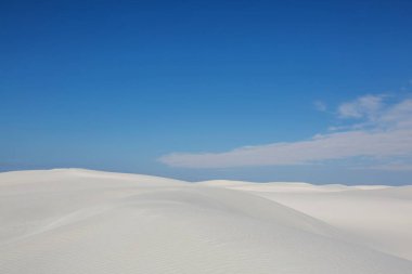 New Mexico, ABD 'deki White Sands Kumulları' ndaki alışılmadık doğal manzaralar.