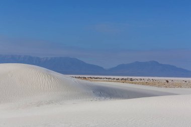New Mexico, ABD 'deki White Sands Kumulları' ndaki alışılmadık doğal manzaralar.