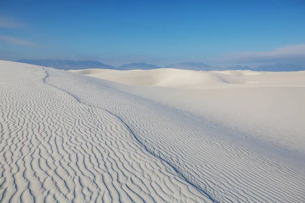 Турист Дюнах Белых Песков Нью Мексико Сша — стоковое фото