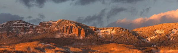 Zimna Późna Jesień Kolorado Stany Zjednoczone Jesienny Sezon Piękne Krajobrazy — Zdjęcie stockowe