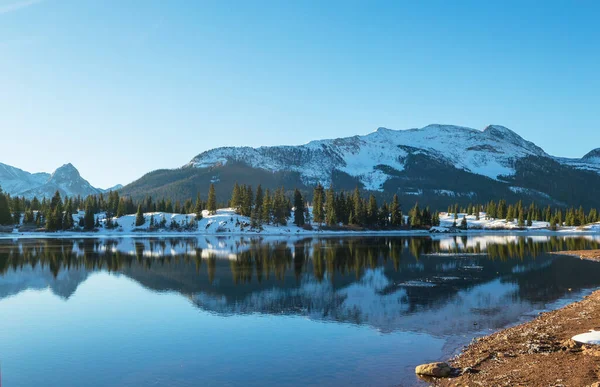 Kall Sen Höst Colorado Usa Höstsäsong Vackra Naturlandskap — Stockfoto