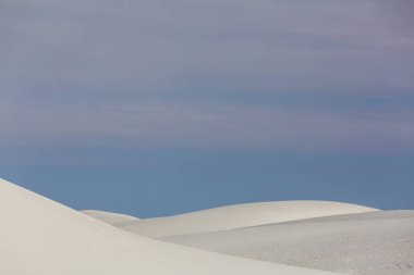 New Mexico, ABD 'deki White Sands Kumulları' ndaki alışılmadık doğal manzaralar.