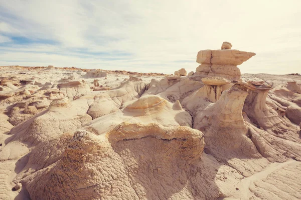 Ovanliga Ökenlandskap Bisti Badlands Zin Vildmarksområde New Mexico Usa — Stockfoto