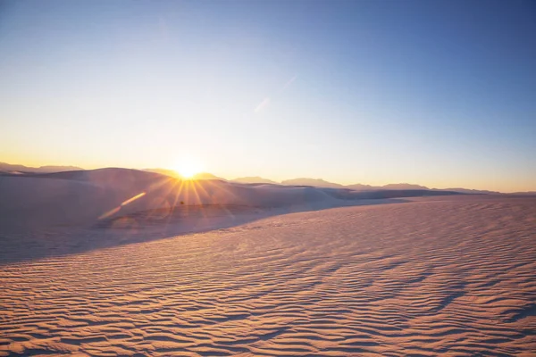 Niezwykłe Krajobrazy White Sands Dunes Nowym Meksyku Usa — Zdjęcie stockowe