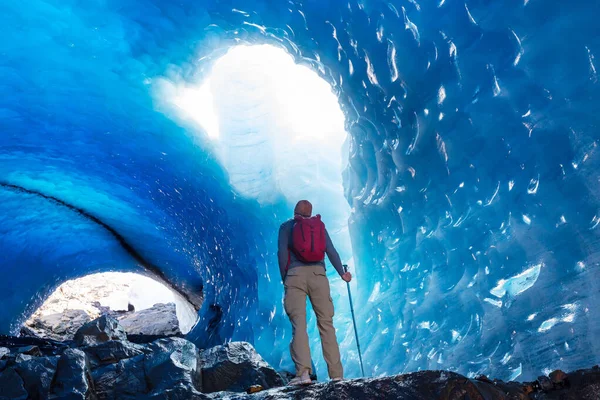 Caverna Gelo Altas Montanhas Canadá — Fotografia de Stock