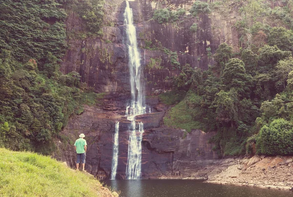 Bela Cachoeira Sri Lanka — Fotografia de Stock