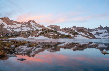 Hike in Wind River Range in Wyoming, USA. Summer season.