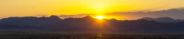 Сценический Закат Горах Естественный Фон Панорама — стоковое фото