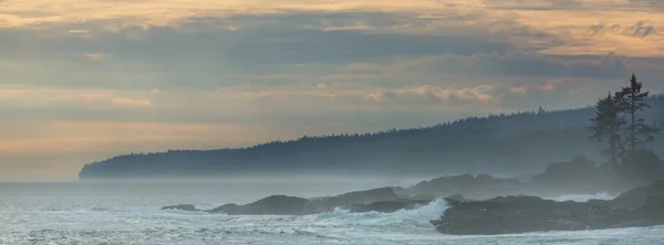 Tichý Oceán Při Západu Slunce Krásná Krajina Přírody — Stock fotografie
