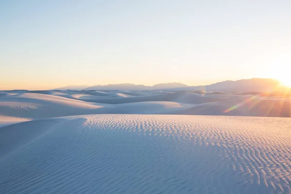 Ungewöhnliche Naturlandschaften Den White Sands Dunes New Mexico Usa — Stockfoto
