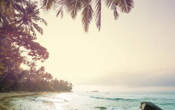 Beautiful Summer Landscapes Tropical Beach Vacation Background — Stock Photo, Image