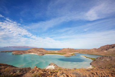 Güzel Baja California manzaraları, Meksika. Seyahat arkaplanı, kavram
