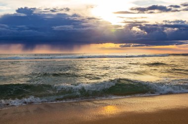 Doğal arkaplan için deniz batımı