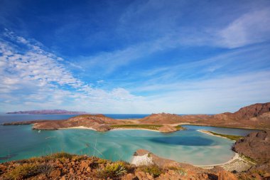 Güzel Baja California manzaraları, Meksika. Seyahat arkaplanı, kavram