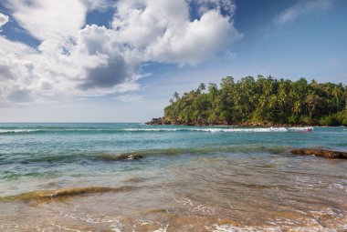 Sri Lanka 'daki güzel tropikal manzaralar. Seyahat ve tatil geçmişi