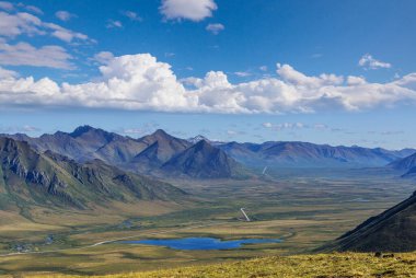Mountains landscapes above Arctic circle along Dempster highway, Canada