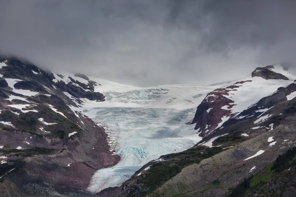 Glaciers Alaska Par Temps Nuageux — Photo