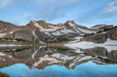 Hike in Wind River Range in Wyoming, USA. Summer season.