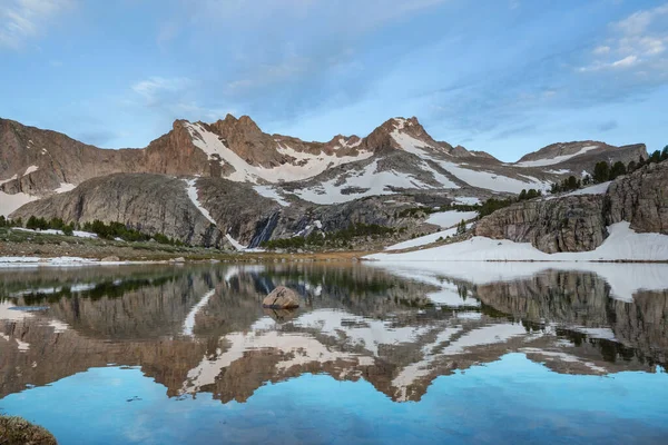 Hike in Wind River Range in Wyoming, USA. Summer season.