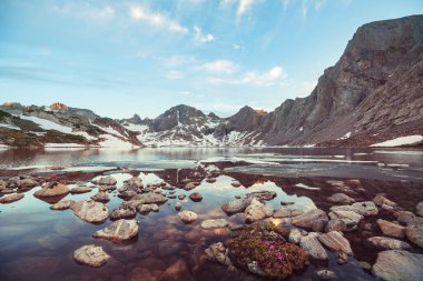 Hike in Wind River Range in Wyoming, USA. Summer season.